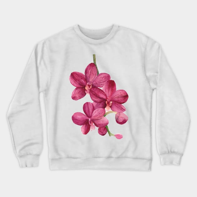 Pink Orchid Crewneck Sweatshirt by artofsuff